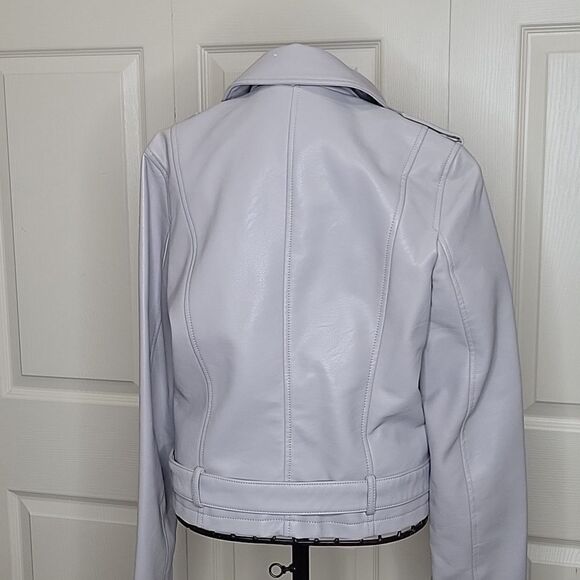BAGATELLE Gray Faux Leather Motocycle Jacket Size Medium - Picture 4 of 10